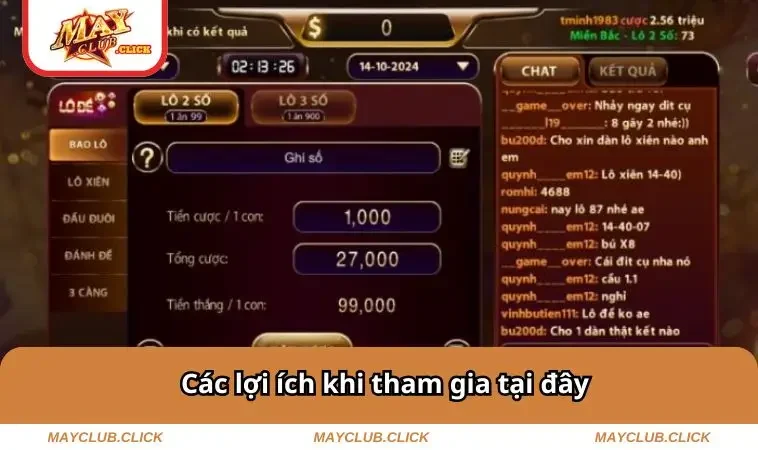 Lô Đề MAYCLUB 2 Các lợi ích khi tham gia