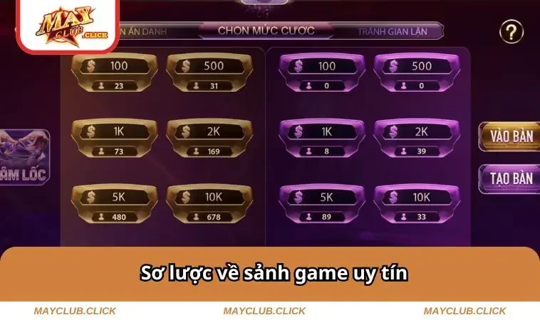 Game Bài MAYCLUB 1 Sơ lược về sảnh game uy tín